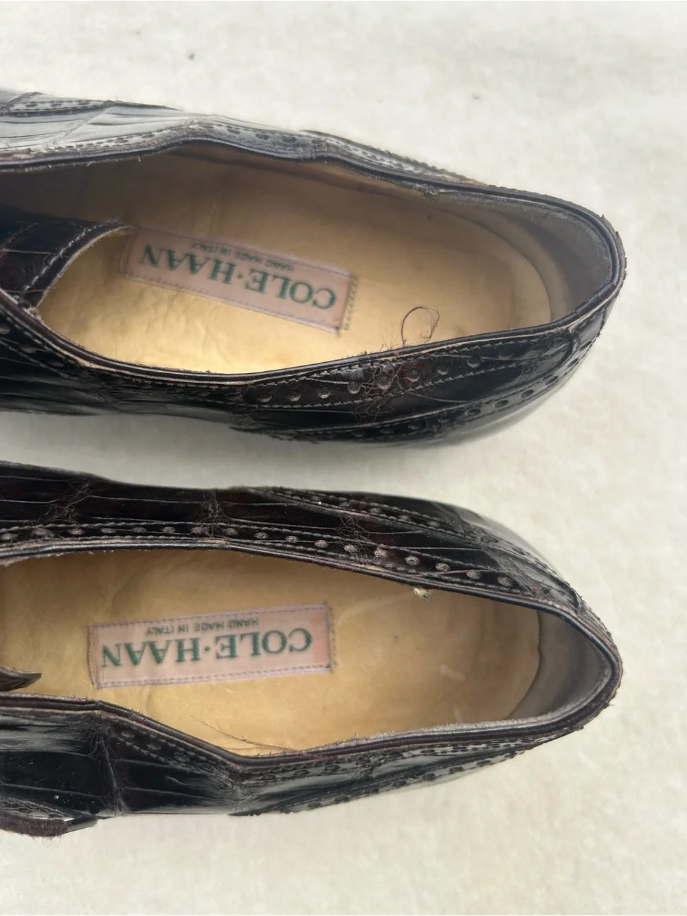Vintage Bragano by Cole Haan Women’s Oxford Alligator Shoes Size 6.5 B